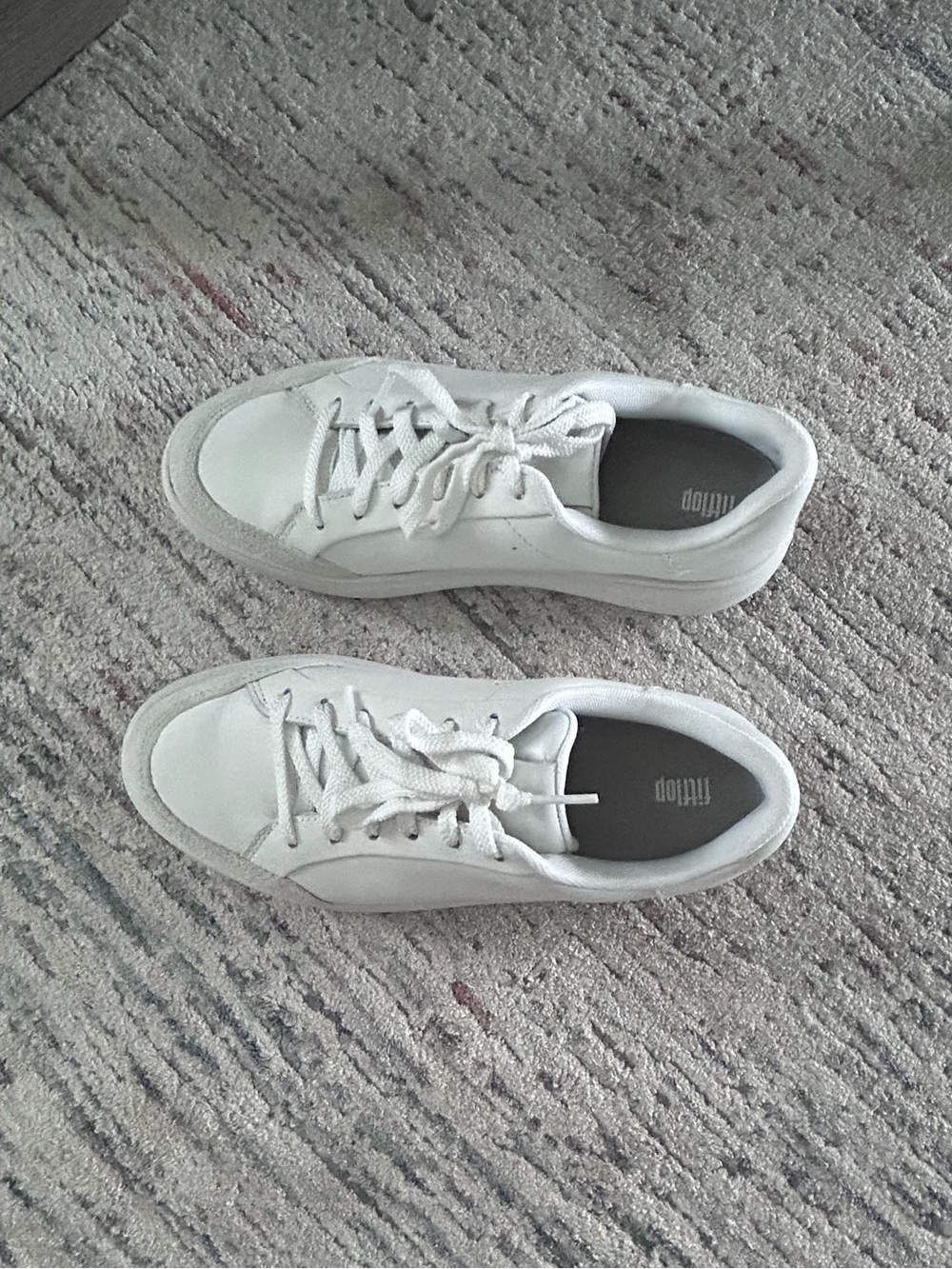 Fitflop White Low-Top Lace-Up Sneakers